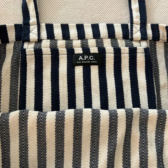 APC striped tote bag - Picture 2 of 5